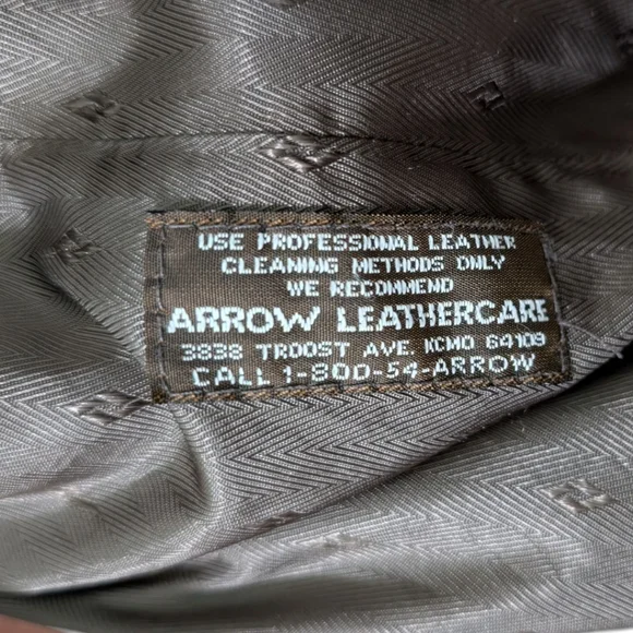 Vintage Remy Dark Brown Leather Bomber Jacket - Men's Size 44 (L) - Made in USA - Picture 9 of 9